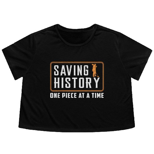 Metal Detecting Saving History For Metal Detectori Flowy Cropped Tees