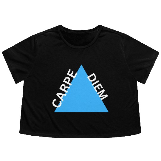 "Carpe Diem Flowy Cropped Tees: Seize the Day in Style!"
