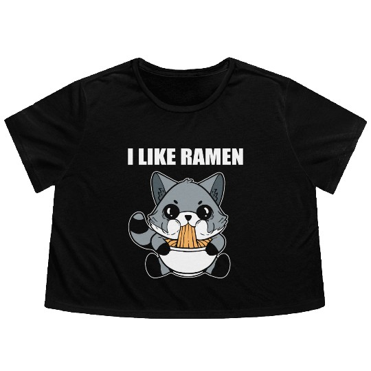 I Like Ramen Japanese Gift Flowy Cropped Tees
