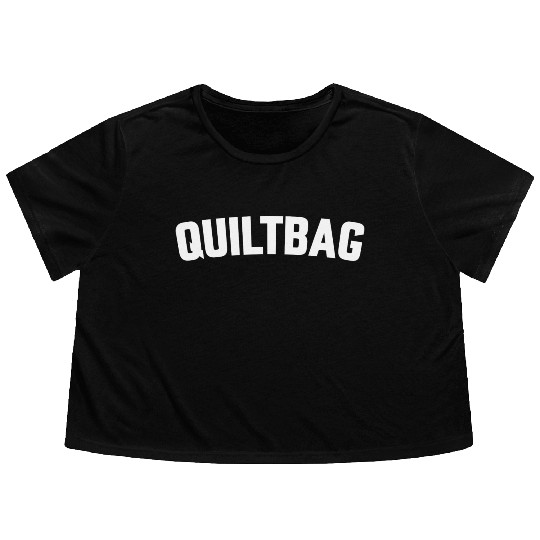 QUILTBAG 70s cool green Flowy Cropped Tees