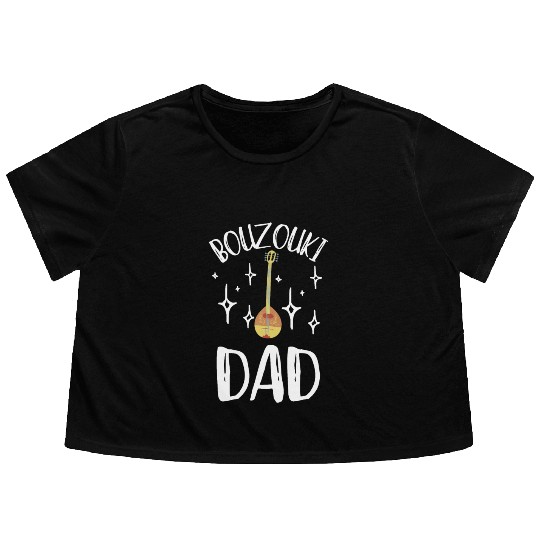 Irish Bouzouki Instrument Greek Flowy Cropped Tees