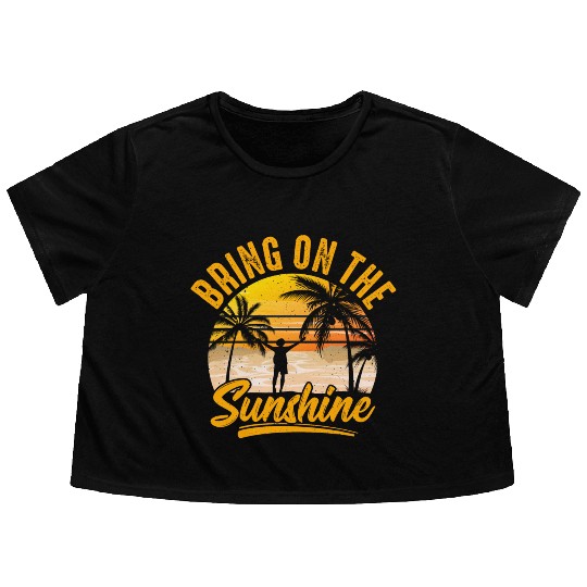 Bring on the sunshine Flowy Cropped Tees