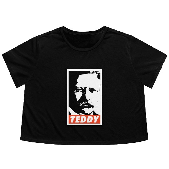 Teddy Roosevelt Flowy Cropped Tees
