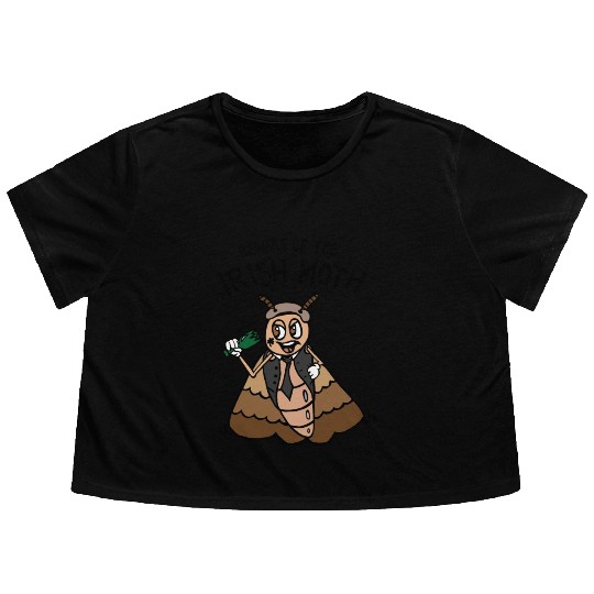 Beware Of The Irish Moth Mob Flowy Cropped Tees