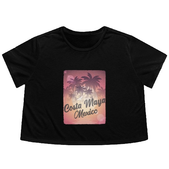 Costa Maya Mexico Flowy Cropped Tees
