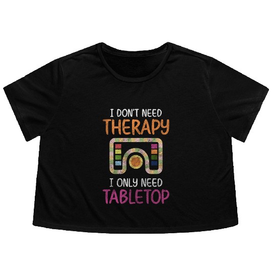 Tabletop Game Night Board Gamer Flowy Cropped Tees