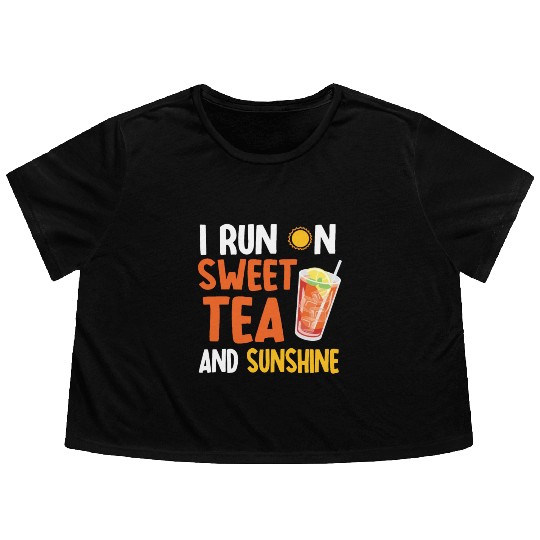 Sweet Tea And Sunshine Flowy Cropped Tees