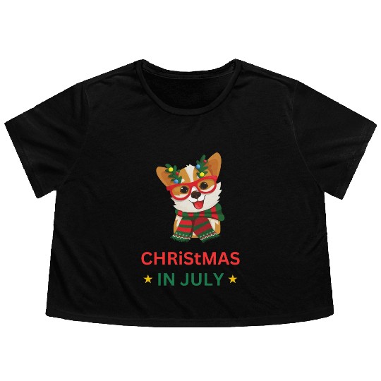 Christmas In July Flowy Cropped Tees