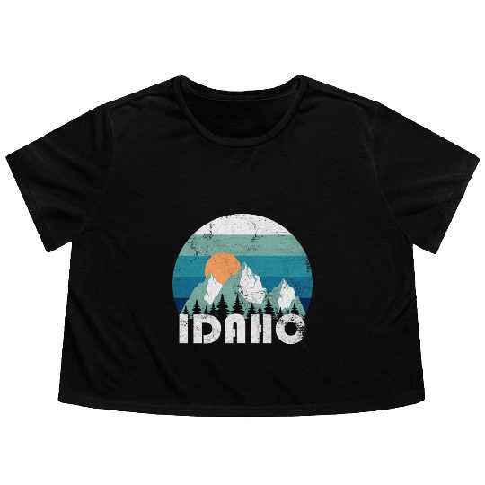 Idaho State Flowy Cropped Tees
