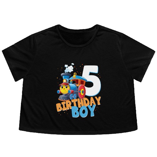 5Th Train 5 I'M Five Flowy Cropped Tees