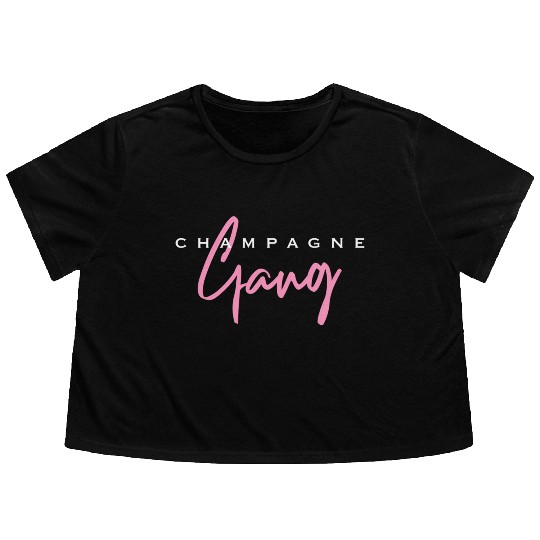 Champagne Gang Flowy Cropped Tees