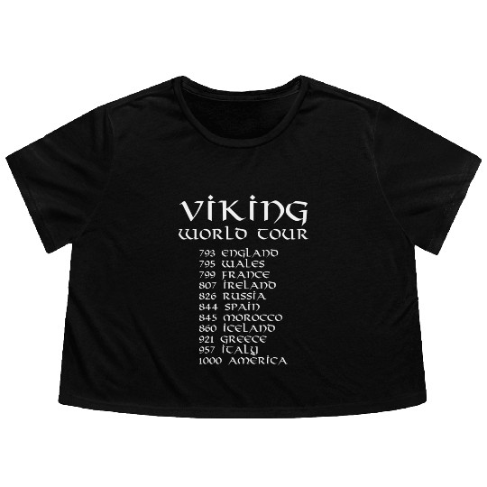 Viking World Tour Flowy Cropped Tees