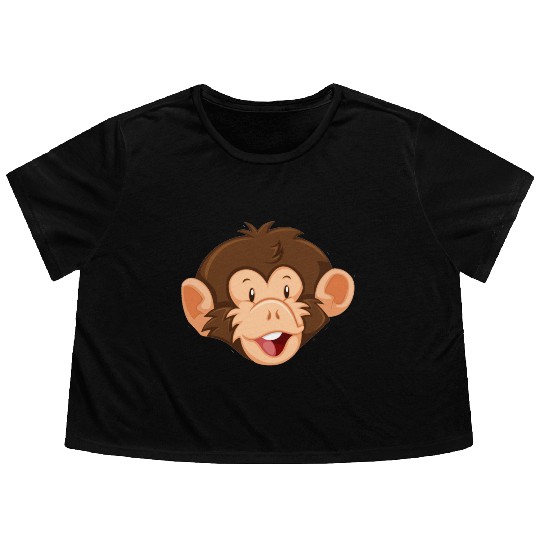 Monkey face Flowy Cropped Tees