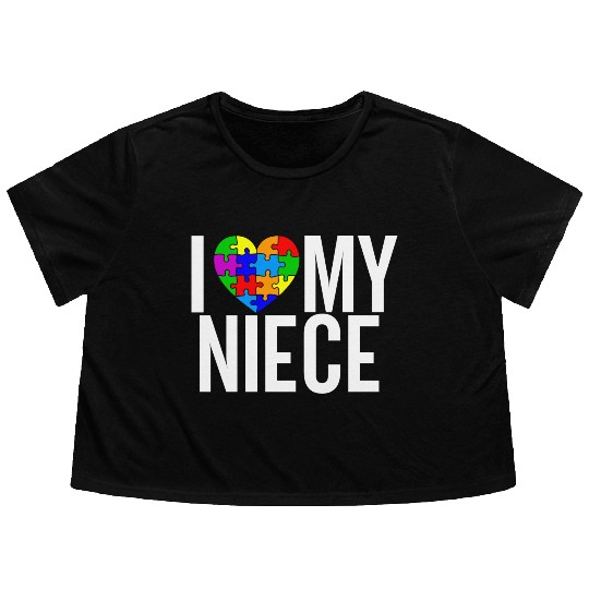 I Love My Niece Flowy Cropped Tees