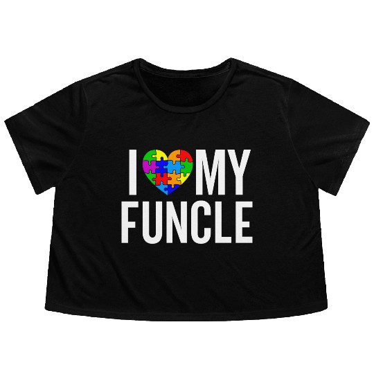 I Love My Funcle Flowy Cropped Tees