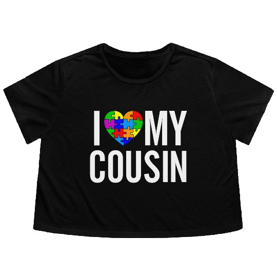 I Love My Cousin Flowy Cropped Tees
