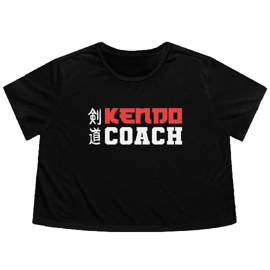 Kendo Coach Martial Arts Coach Gift Flowy Cropped Tees