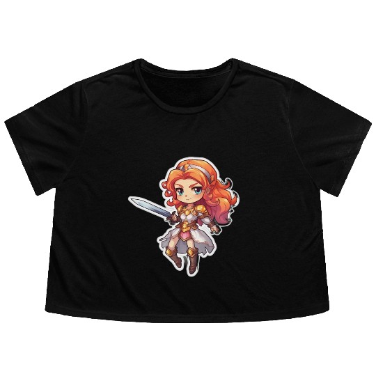Warrior Princess Adventure Flowy Cropped Tees