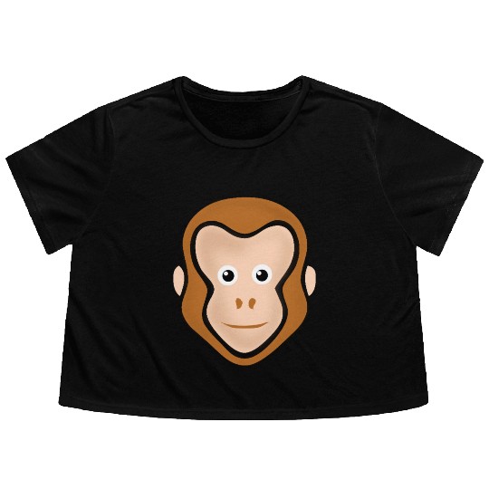 Monkey Face Adorable Flowy Cropped Tees