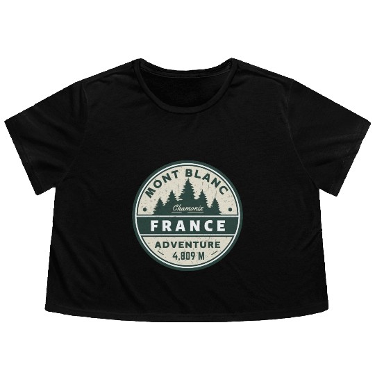 Mont blanc chamonix french alps trip Flowy Cropped Tees