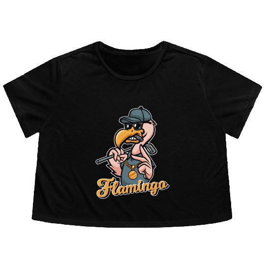 Flamingo Golf Flowy Cropped Tees