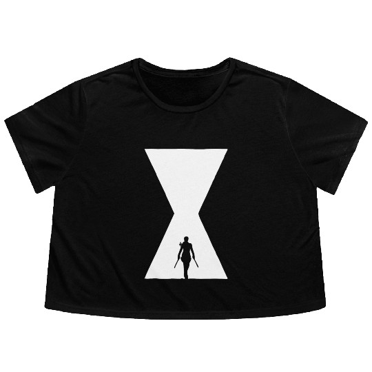 The Black Widow Flowy Cropped Tees