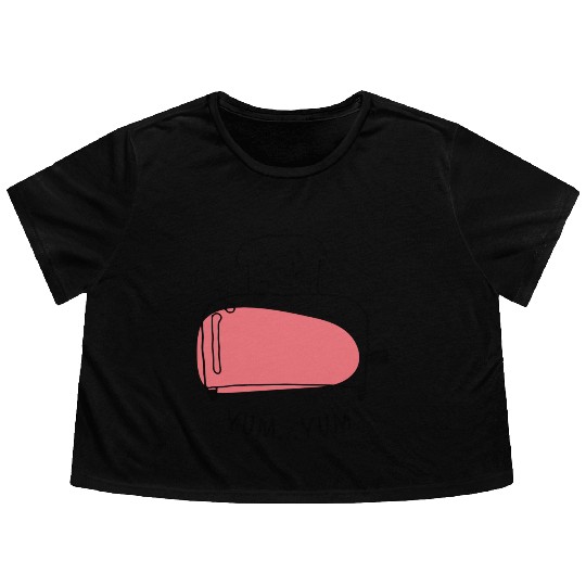 Kitchen Wear Draw Image For Food Or Cooking Flowy Cropped Tees