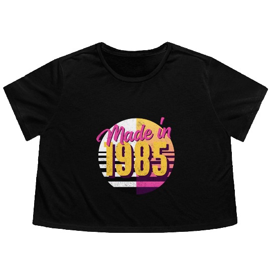 80S Style 1985 Flowy Cropped Tees