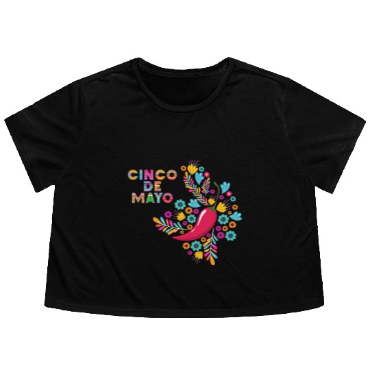 Cinco de Mayo Celebration V2 - Countries Edition Flowy Cropped Tees