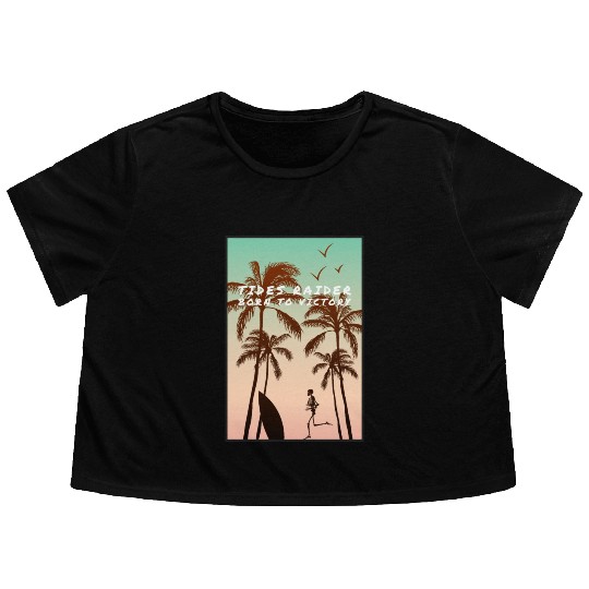 Tides raider, born to victory Flowy Cropped Tees