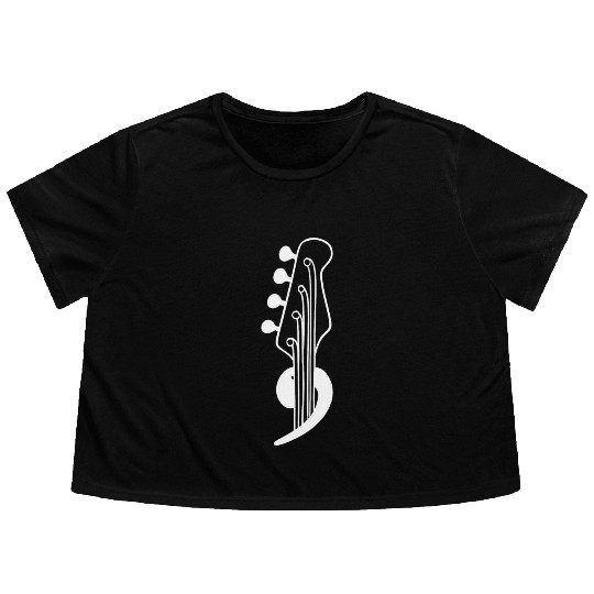 Guitar Player Country Singer Gift Flowy Cropped Tees