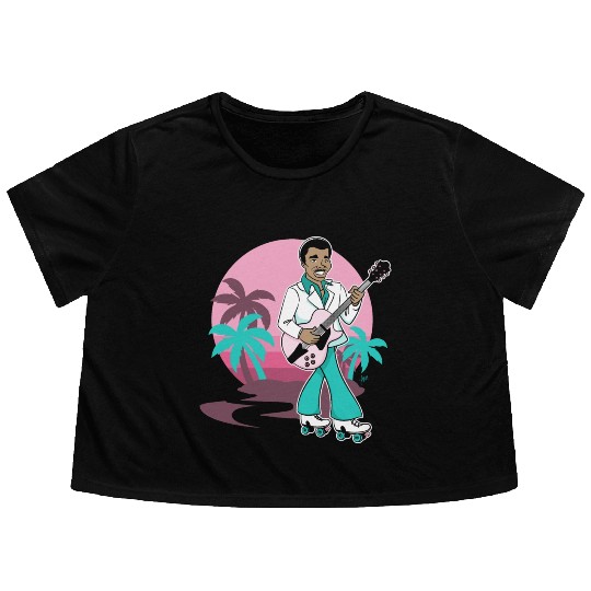 Breezin' on Wheels Retro Cartoon - Malibu Style Flowy Cropped Tees