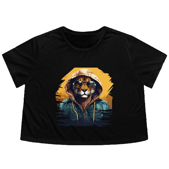 Mountain Lion Street Style | Mountain Lion Lovers Flowy Cropped Tees