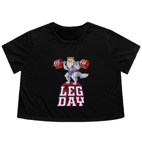 Leg Day Persian Weight Lifting Squat Gym Flowy Cropped Tees