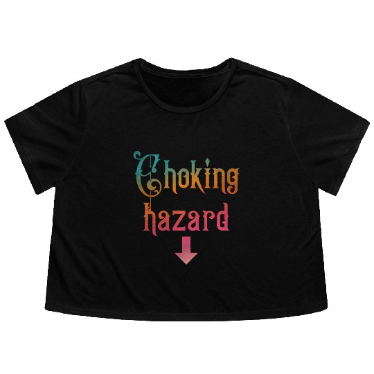 Choking hazard down arrow Flowy Cropped Tees