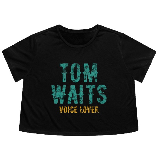 Tom Waits Voice Lover Retro Flowy Cropped Tees