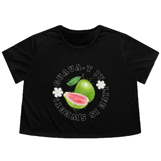 Guava T It Life Is Sweet Flowy Cropped Tees