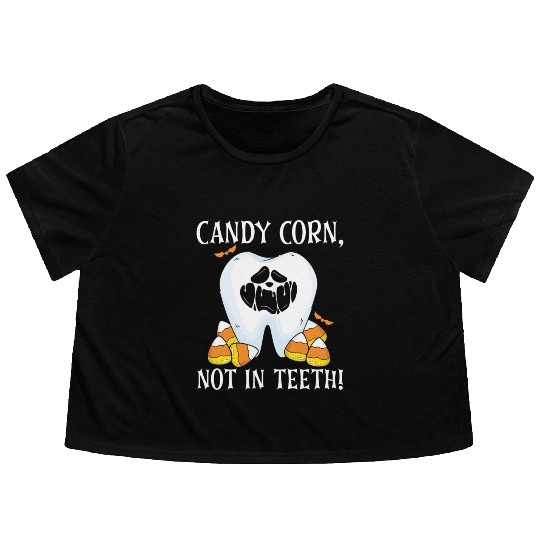 Candy Corn, Not in Teeth! Flowy Cropped Tees