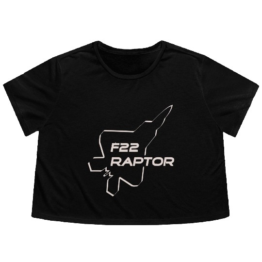 F22 Raptor Flowy Cropped Tees