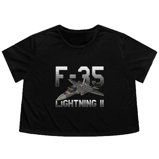 F 35 Lightning II Flowy Cropped Tees