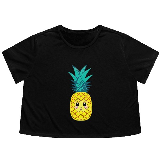 Sweet Pineapple Flowy Cropped Tees