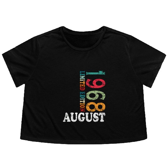 august 1968 Anniversary august 1968 august Flowy Cropped Tees