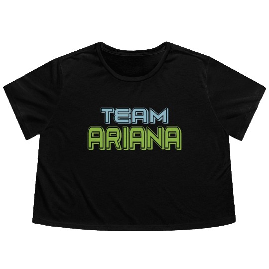 Show Support Be On Team Ariana Flowy Cropped Tees