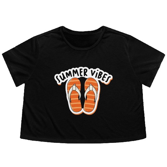 Summer Vibes Flowy Cropped Tees
