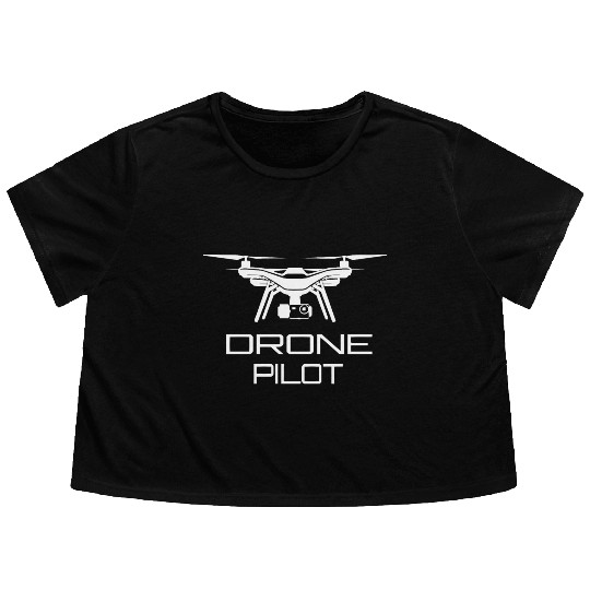 Drone Pilot Flowy Cropped Tees
