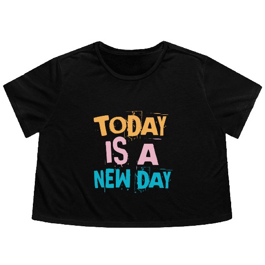 Today is a new day - Vintage Flowy Cropped Tees