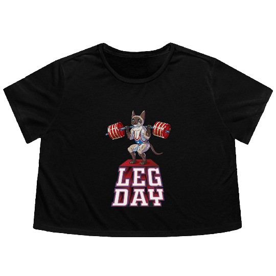 Leg Day Siamese Weight Lifting Squat Gym Flowy Cropped Tees