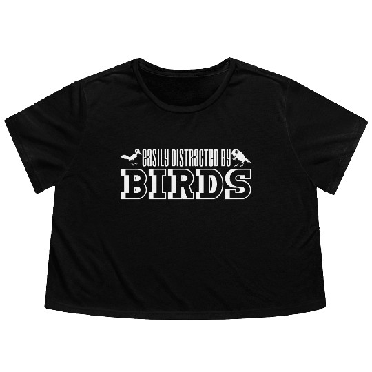 Birds LoverJoke Canary Hummingbird Robin Budgie Flowy Cropped Tees