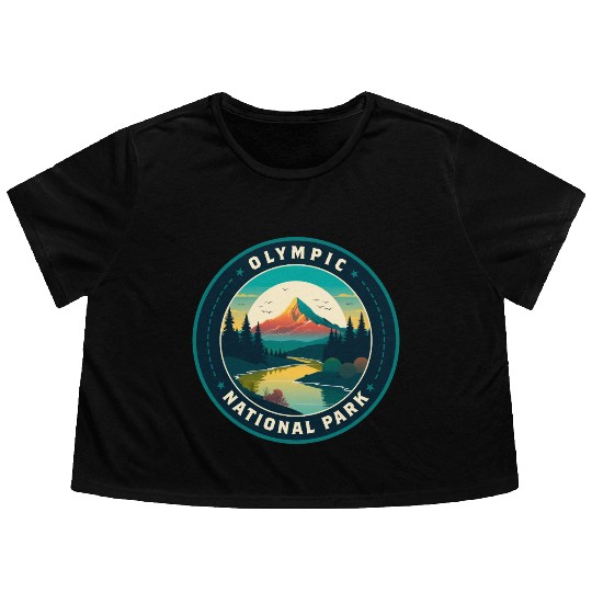 Olympic National Park Flowy Cropped Tees