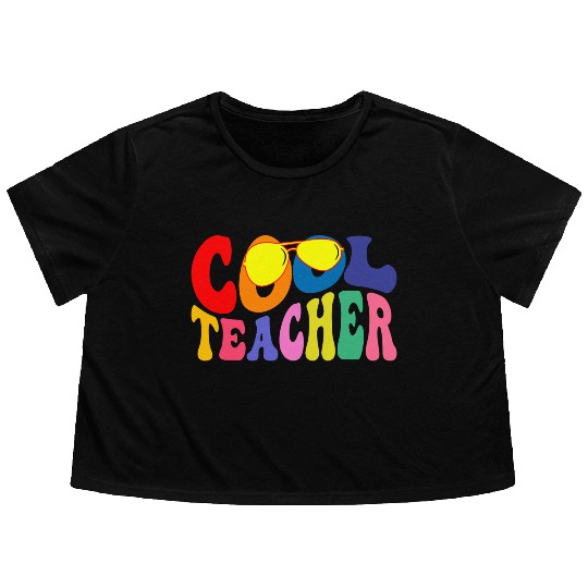Cool Teacher Back To School Flowy Cropped Tees